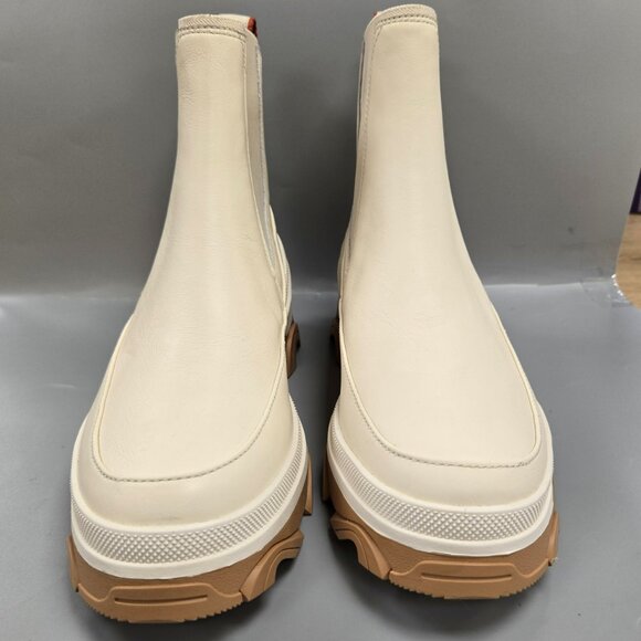 SOREL Brex Chelsea Boot Pull On Ankle Bootie Natural Sea Salt Leather Size 10 - Picture 9 of 13